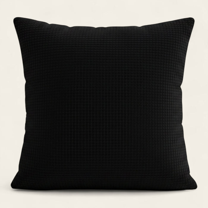 Pillow Cover – Herringbone Knit – Ink Black