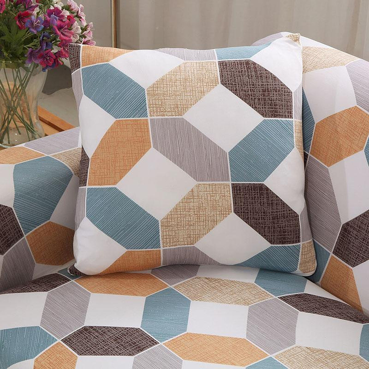 Pillow Cover – Isometric Cubes – Multicolor