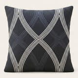 Pillow Cover – Lattice Diamond – Midnight Navy