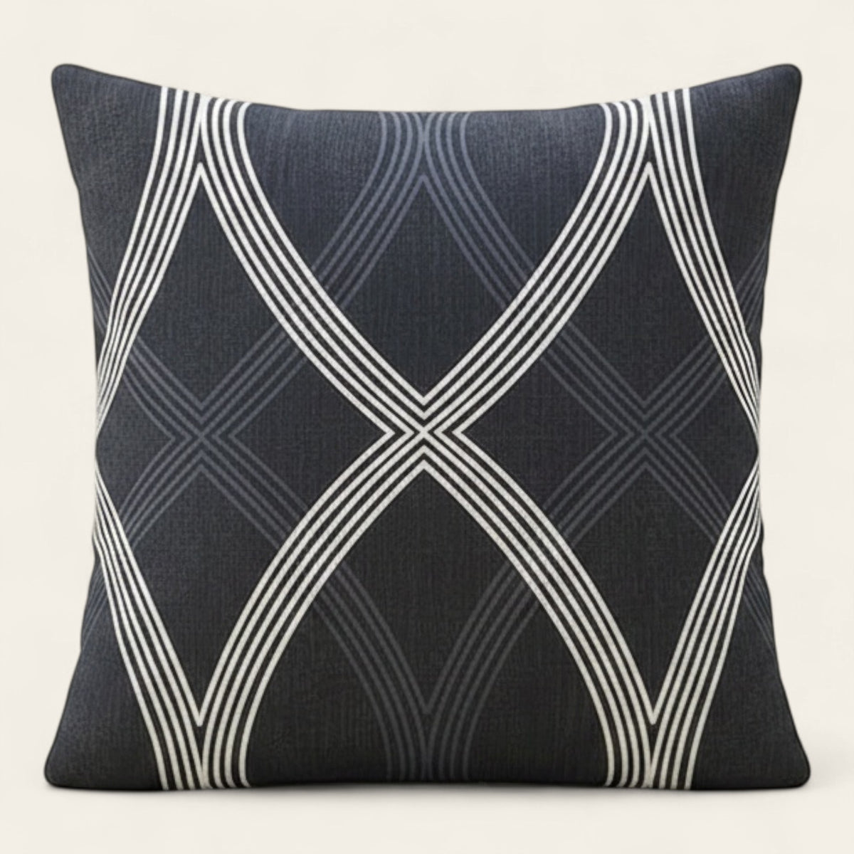 Pillow Cover – Lattice Diamond – Midnight Navy