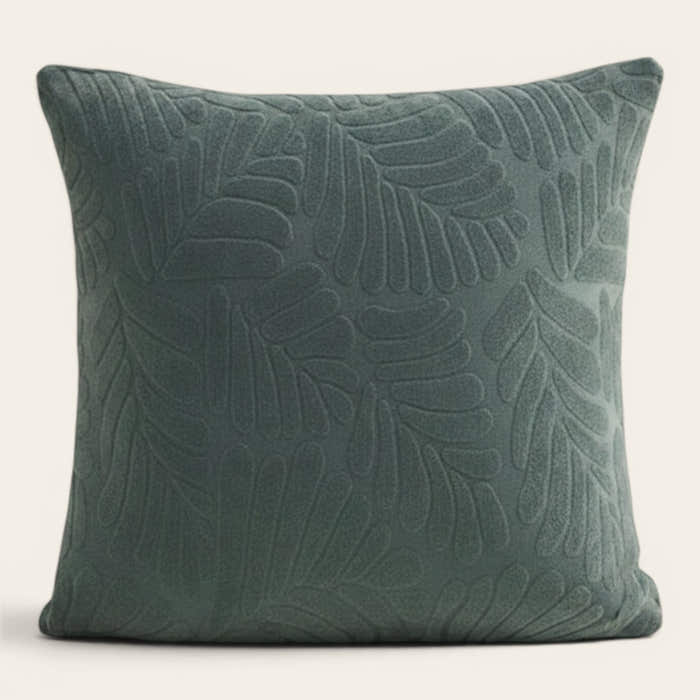Pillow Cover – Leaf Jacquard – Forest