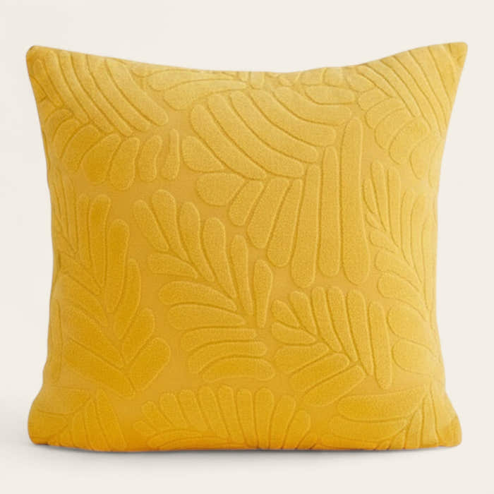Pillow Cover – Leaf Jacquard – Honey