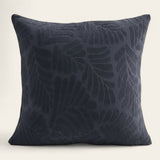 Pillow Cover – Leaf Jacquard – Midnight Navy