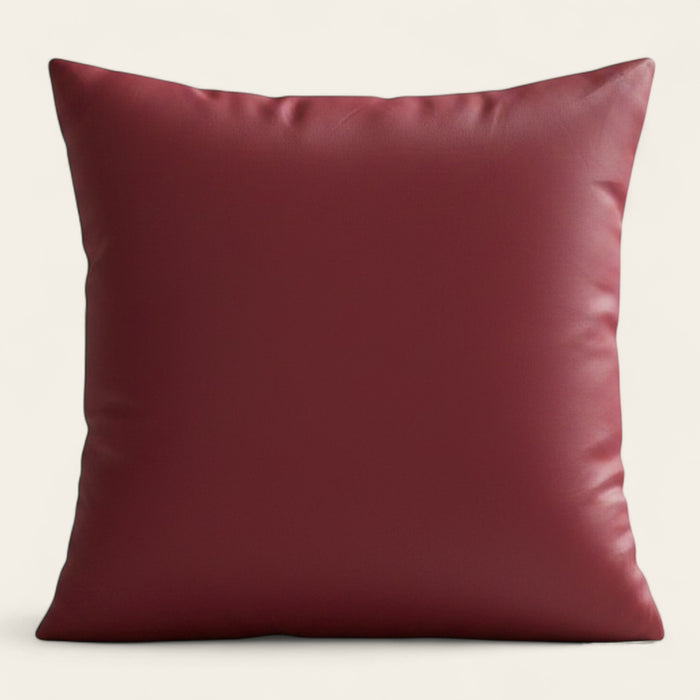 Pillow Cover – Leather Look – Bordeaux