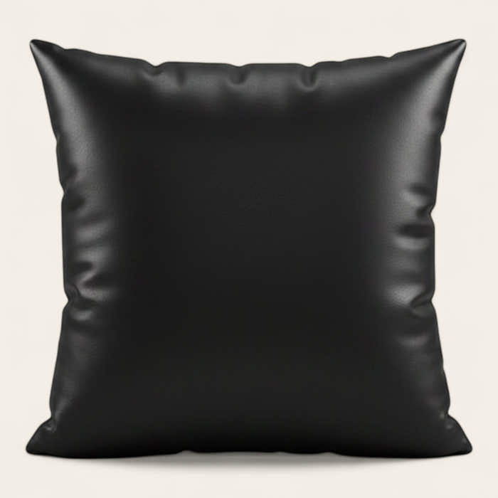 Pillow Cover – Leather Look – Ink Black