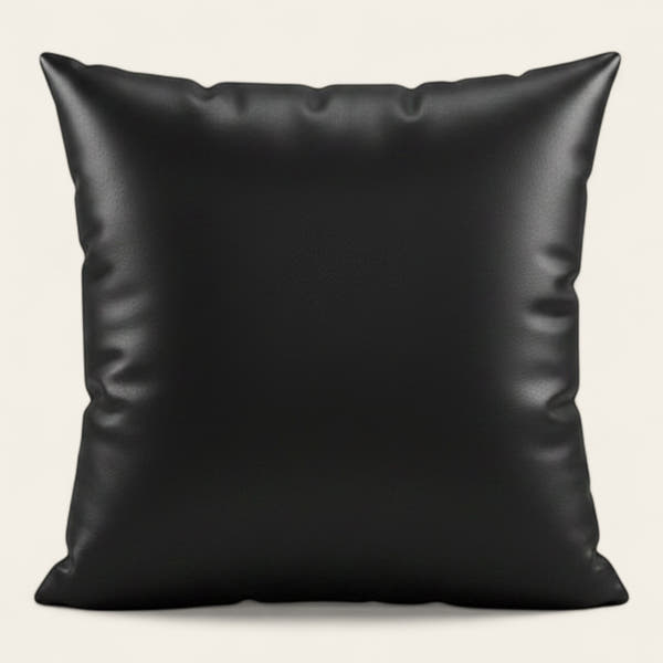 Pillow Cover – Leather Look – Ink Black