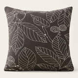 Pillow Cover – Magnolia Leaf Print – Espresso