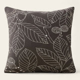 Pillow Cover – Magnolia Leaf Print – Espresso