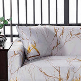 Pillow Cover – Marble Logo Print – Pearl Grey