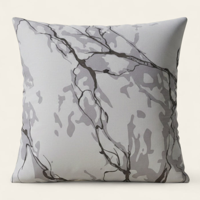 Pillow Cover – Marble Print – Pearl Grey