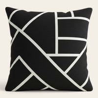 Pillow Cover – Maze Lines – Ink Black