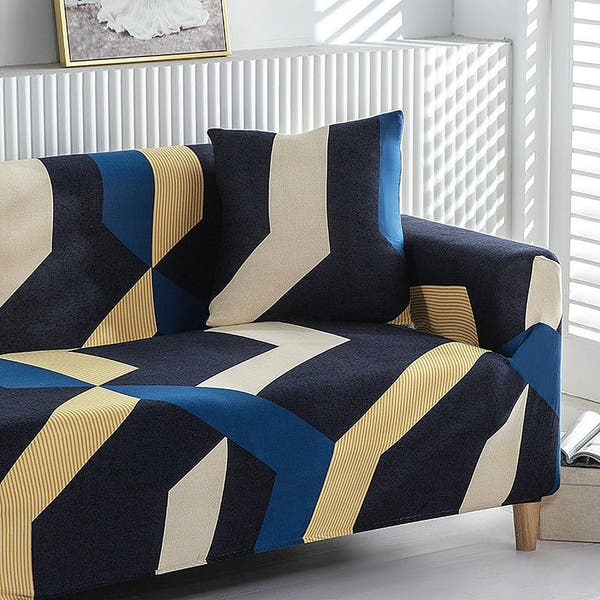 Pillow Cover – Mid-Century Y – Navy & Cream