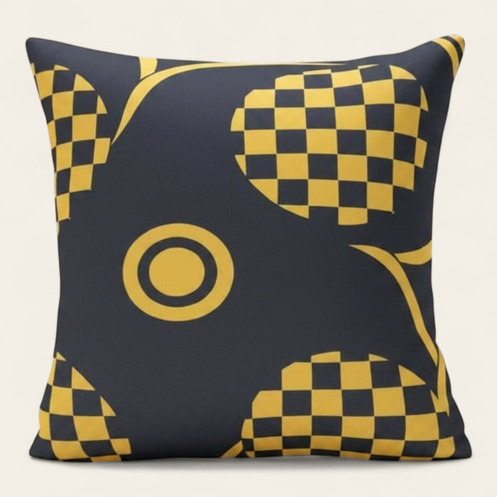 Pillow Cover – Mod Floral Print – Midnight Navy