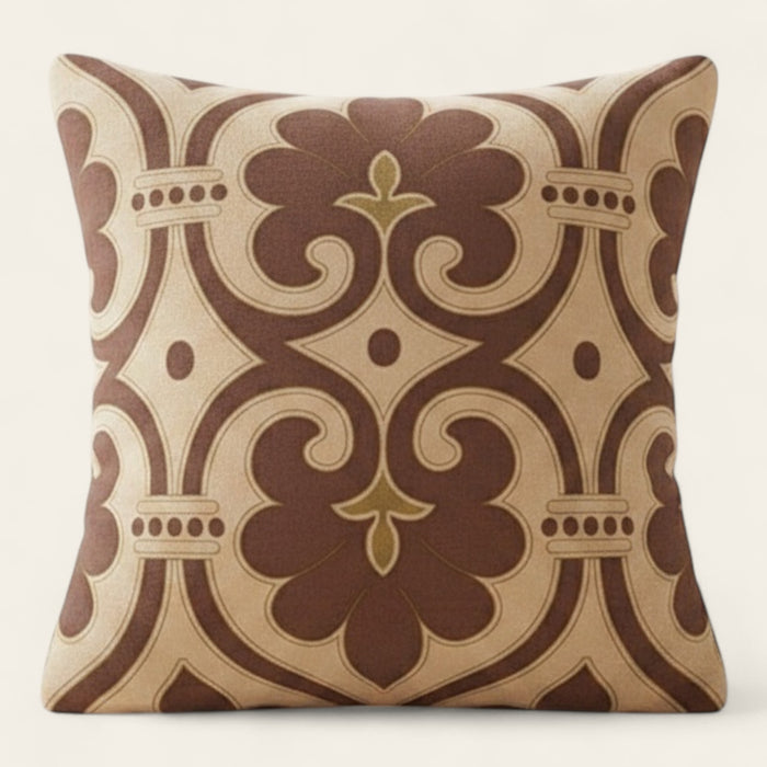Pillow Cover – Moroccan Tile – Caramel