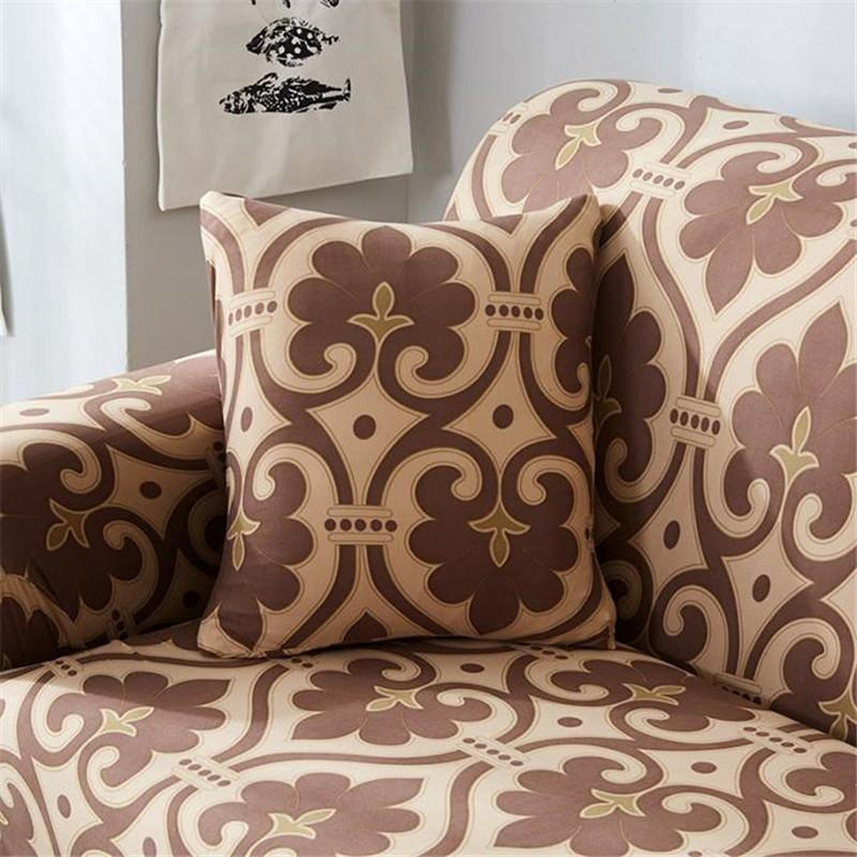 Pillow Cover – Moroccan Tile – Caramel