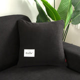Pillow Cover – Waffle Quilt – Ink Black
