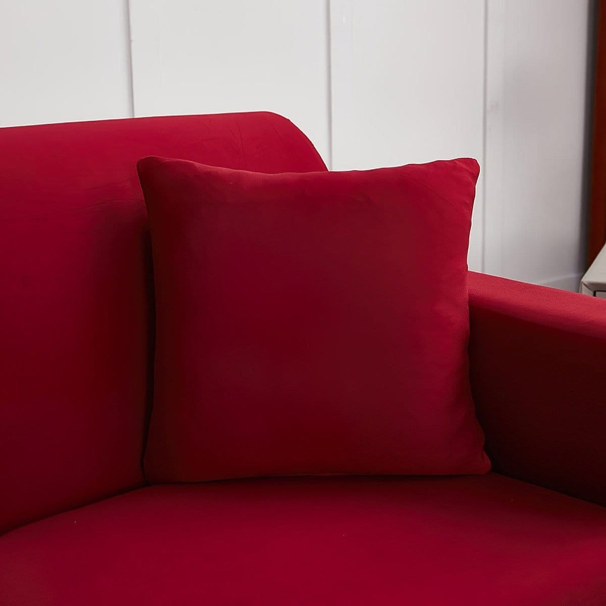 Pillow Cover – Plain Stretch – Bordeaux