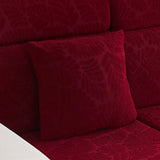 Pillow Cover – Leaf Jacquard – Bordeaux