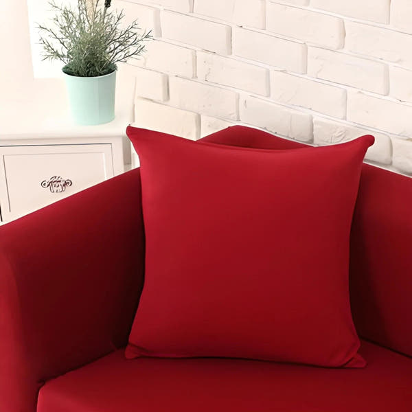 Pillow Cover – Plain Stretch – Cherry