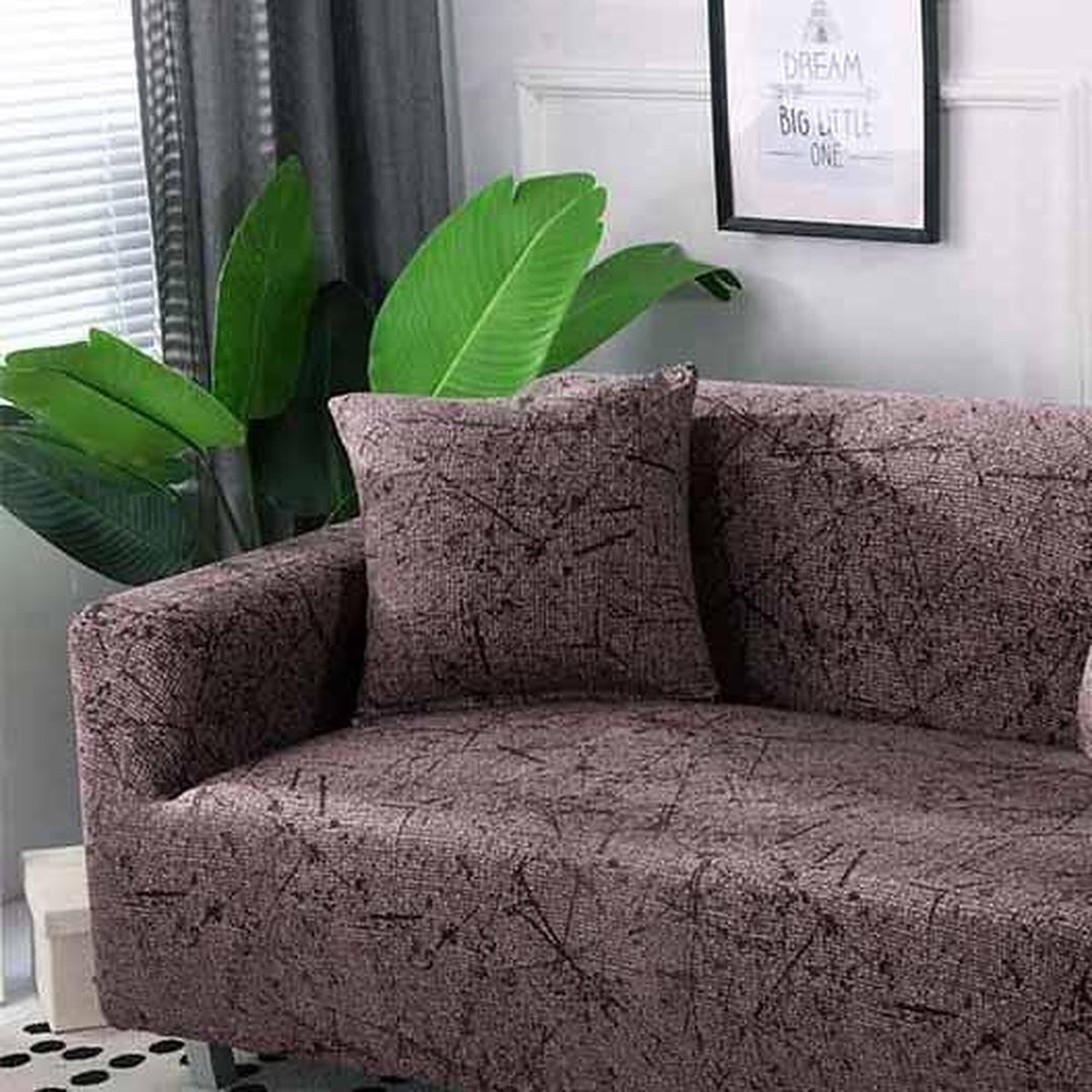 Pillow Cover – Distressed Print – Espresso