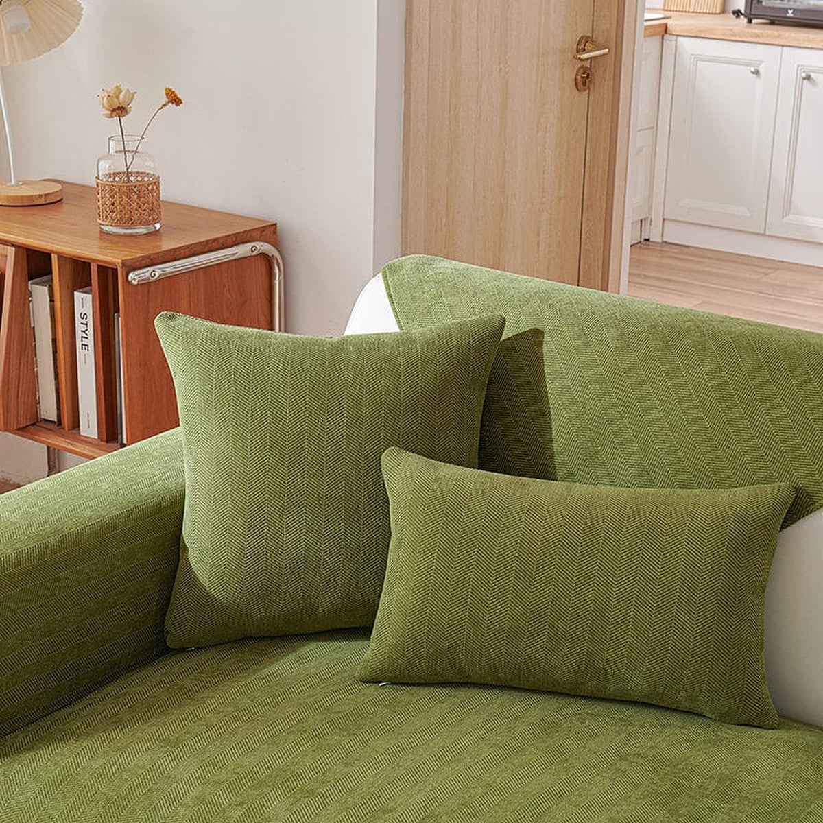 Pillow Cover – Plain Stretch Compact – Moss