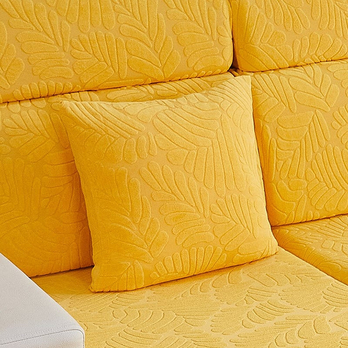 Pillow Cover – Leaf Jacquard – Honey