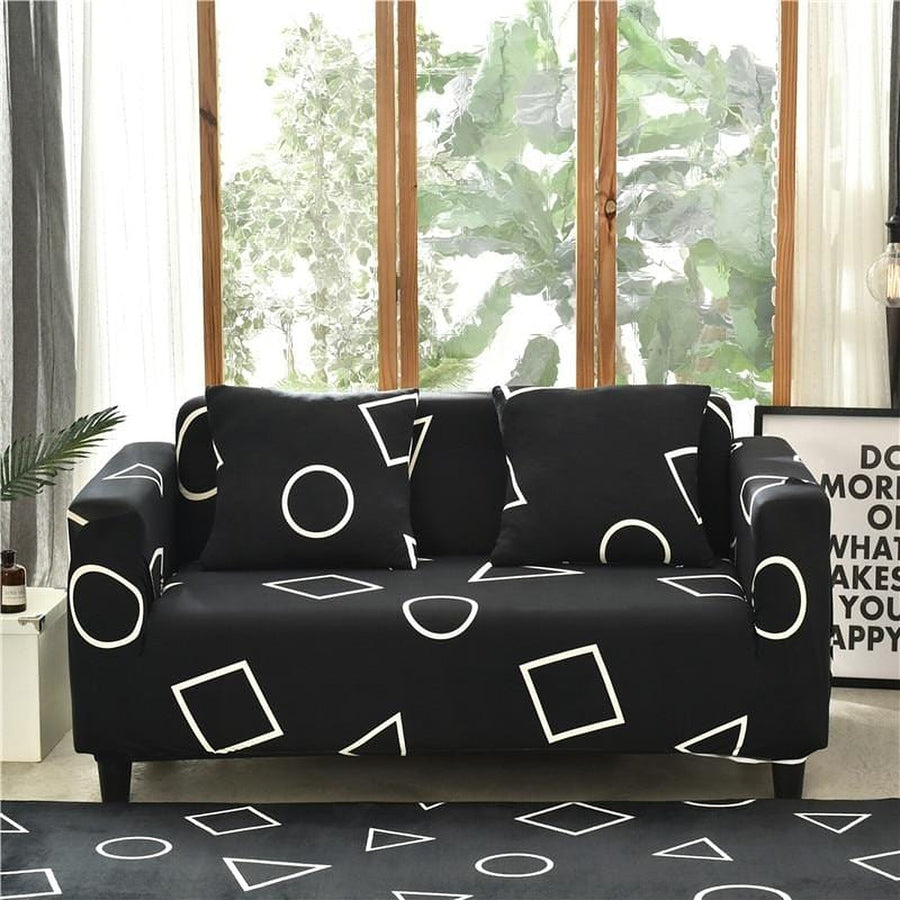Pillow Cover – Circle Print – Ink Black