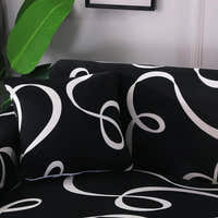 Pillow Cover – Cursive Print – Ink Black