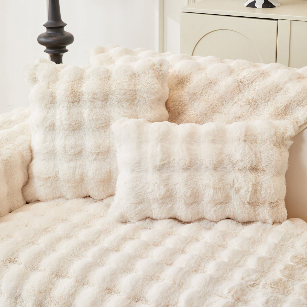 Pillow Cover – Bubble Plush – Ivory Cream