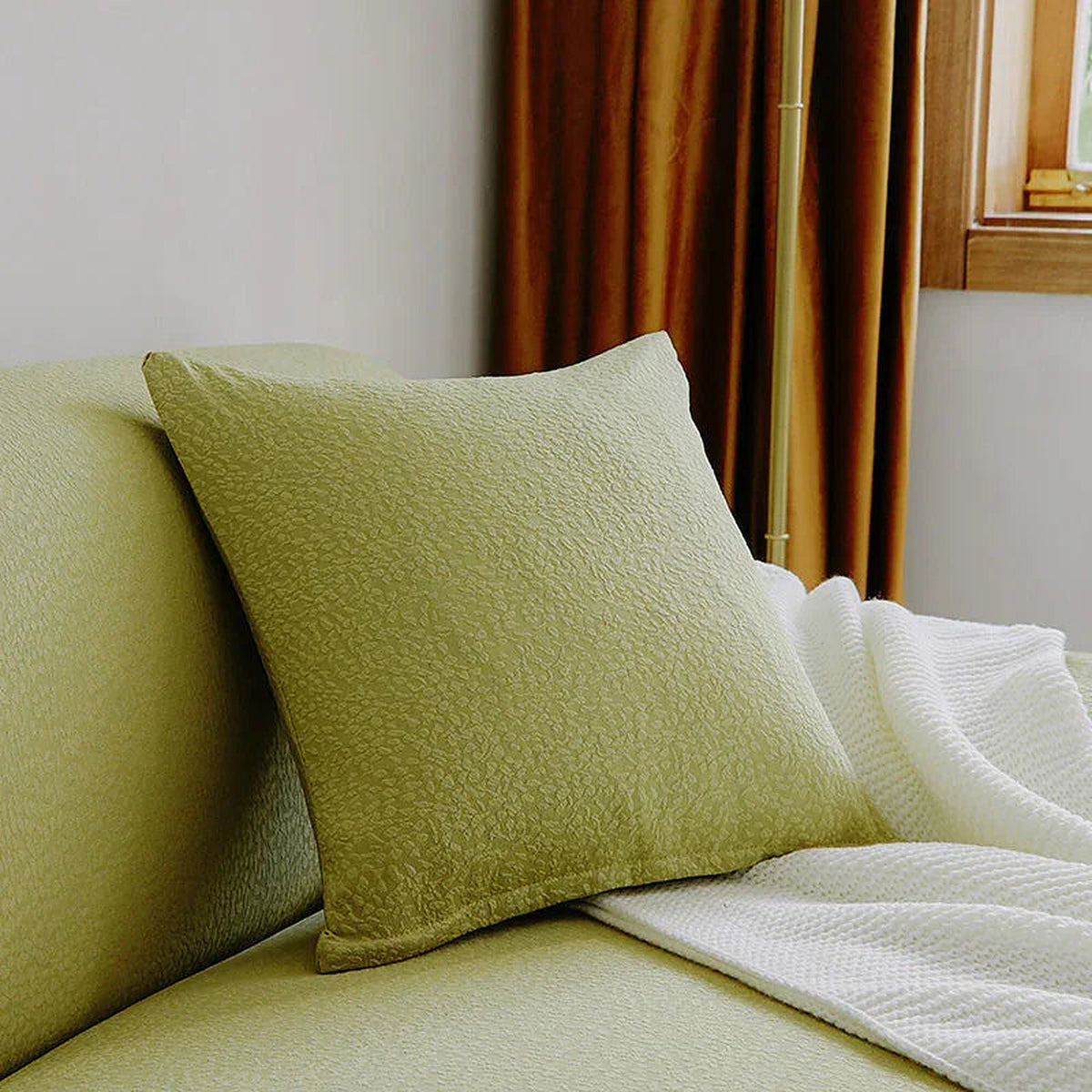 Pillow Cover – Plain Stretch – Moss