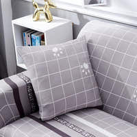 Pillow Cover – Paw Grid Print – Pearl Grey