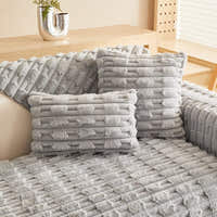 Pillow Cover – Velvet Brick – Pearl Grey