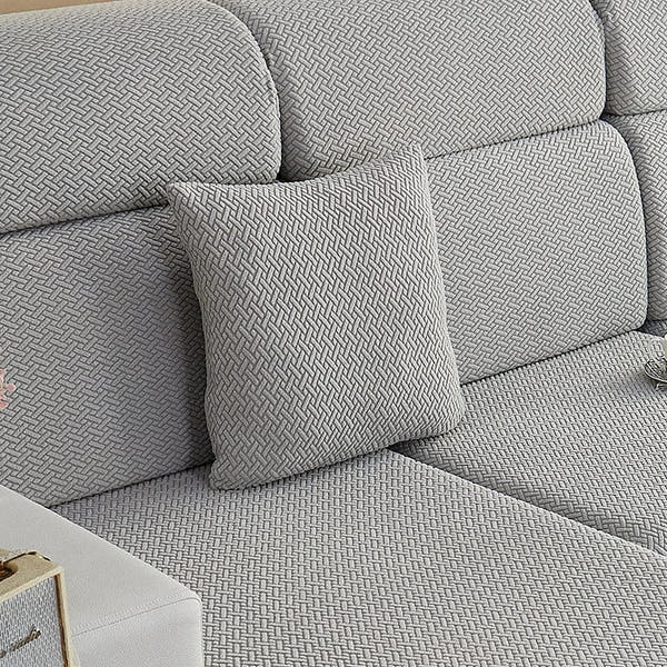 Pillow Cover – Basket Weave – Pearl Grey