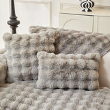 Pillow Cover – Bubble Plush – Pearl Grey