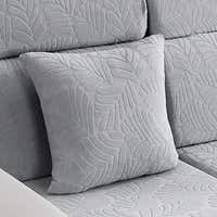 Pillow Cover – Leaf Jacquard – Pearl Grey