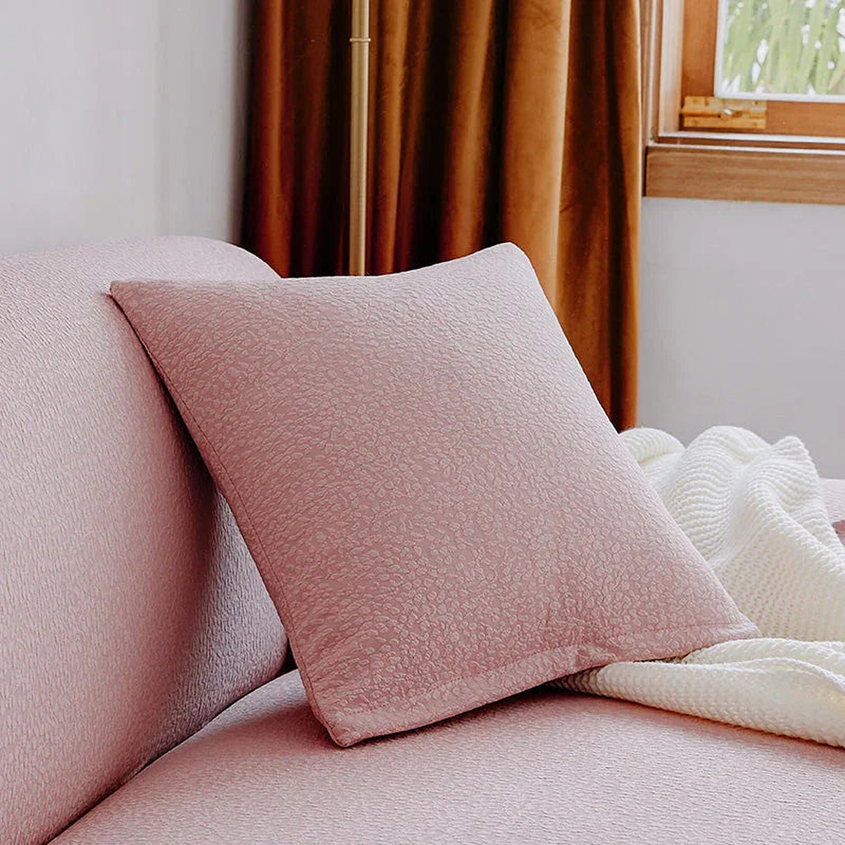 Pillow Cover – Plain Stretch – Soft Blush