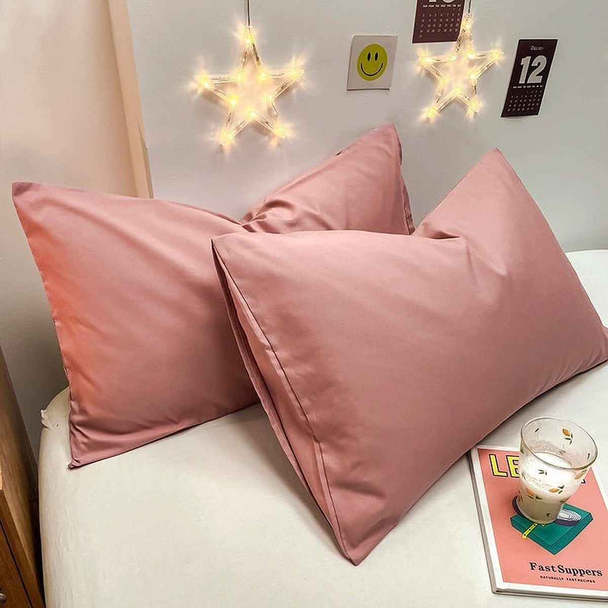 Pillow Cover – Plain Stretch Lumbar – Soft Blush