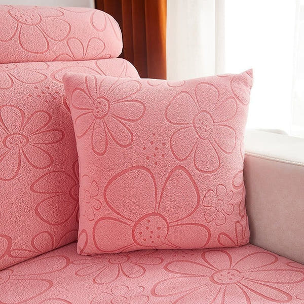 Pillow Cover – Floral Bloom – Soft Blush
