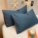 Pillow Cover – Plain Stretch Lumbar – Stormy Blue