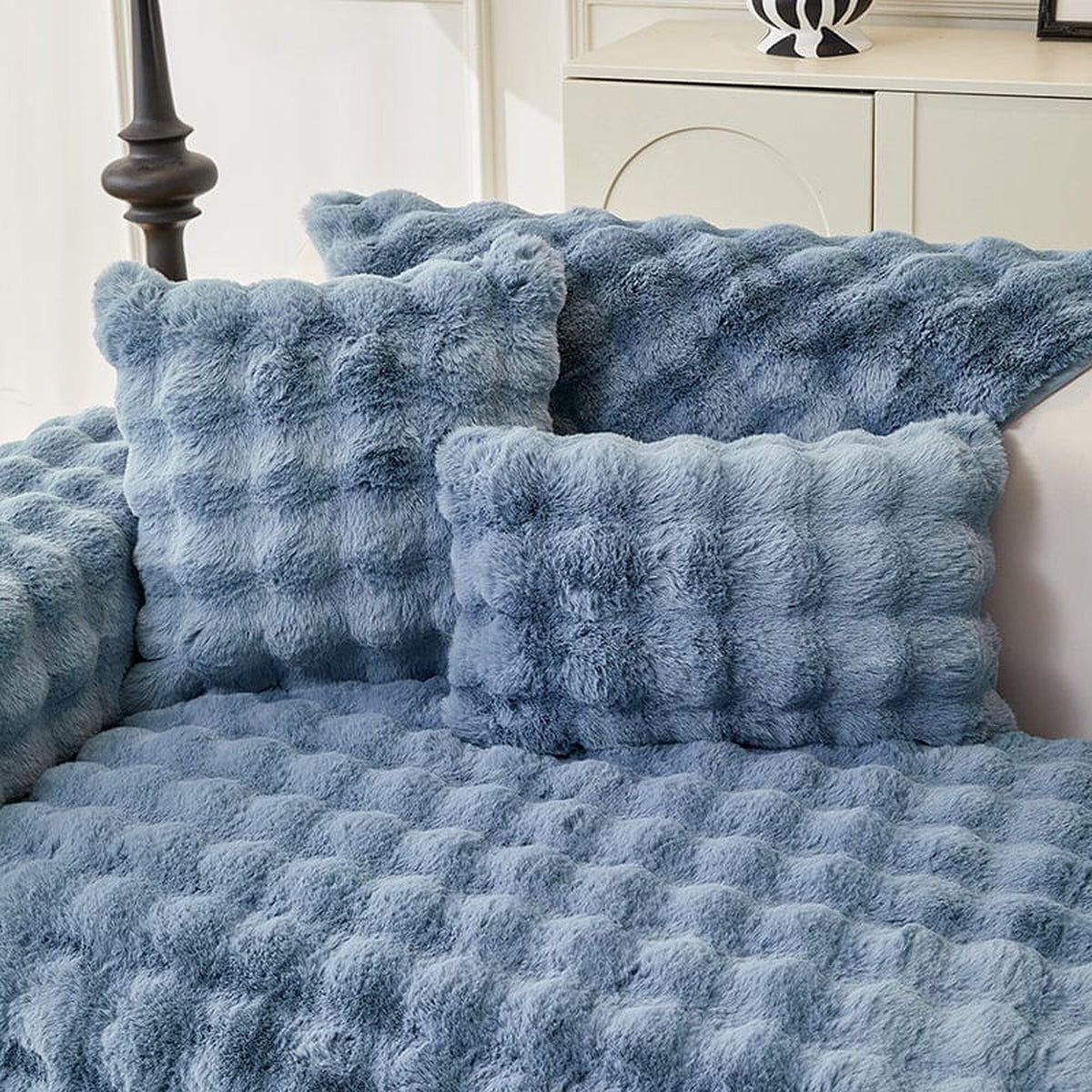 Pillow Cover – Velvet Brick – Stormy Blue