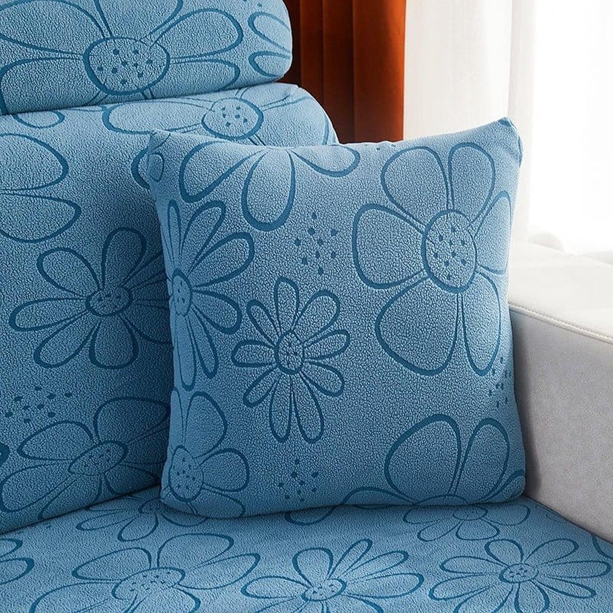 Pillow Cover – Floral Bloom – Stormy Blue