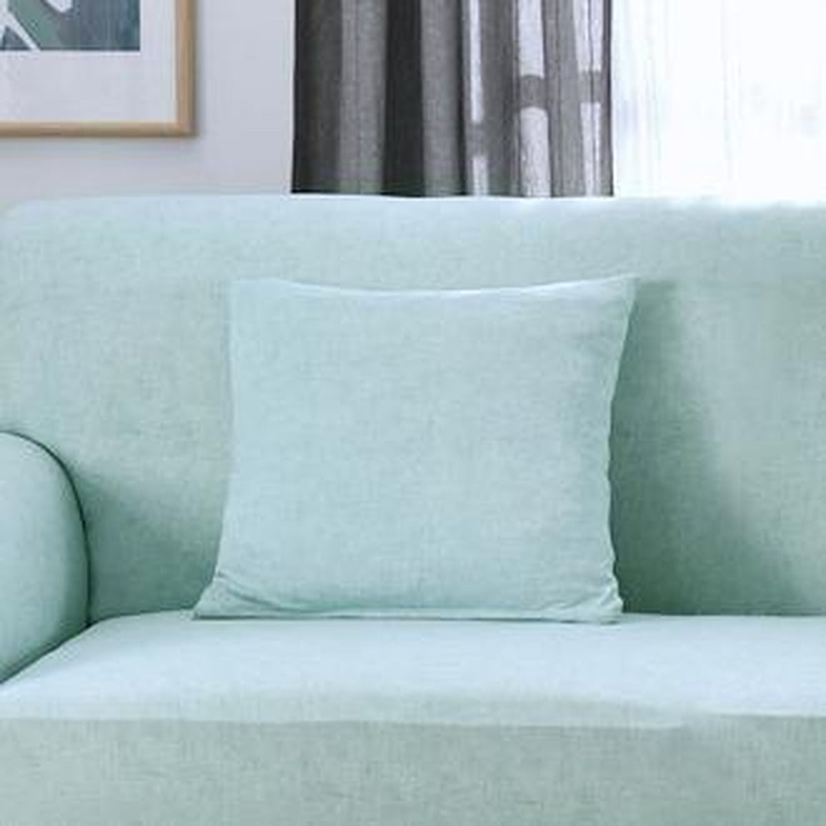 Pillow Cover – Plain Stretch – Mint Mist