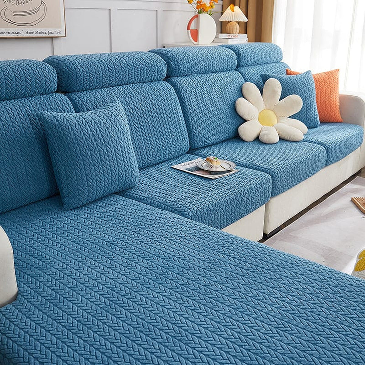 Pillow Cover – Cable Knit – Stormy Blue