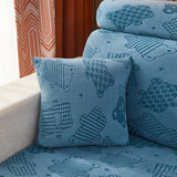 Pillow Cover – Teddy Bear Print – Stormy Blue