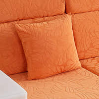 Pillow Cover – Leaf Jacquard – Terracotta
