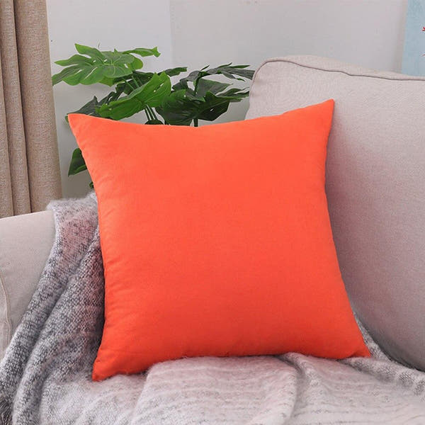 Pillow Cover – Plain Stretch – Terracotta