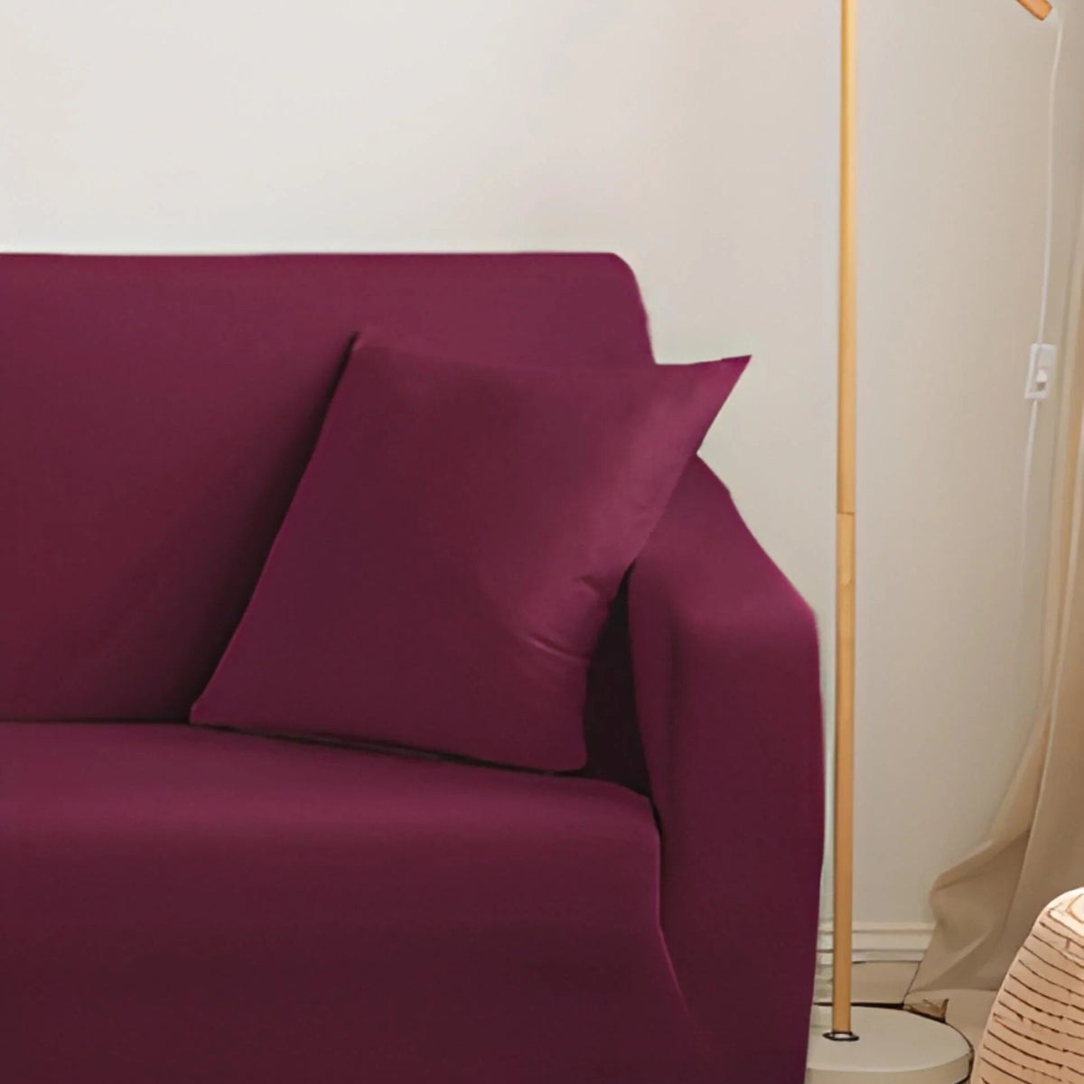Pillow Cover – Plain Stretch – Wine