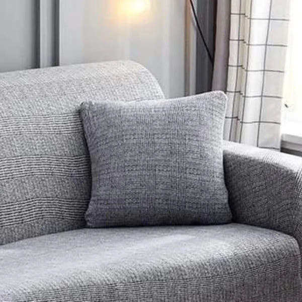 Pillow Cover – Ribbed Knit – Pearl Grey