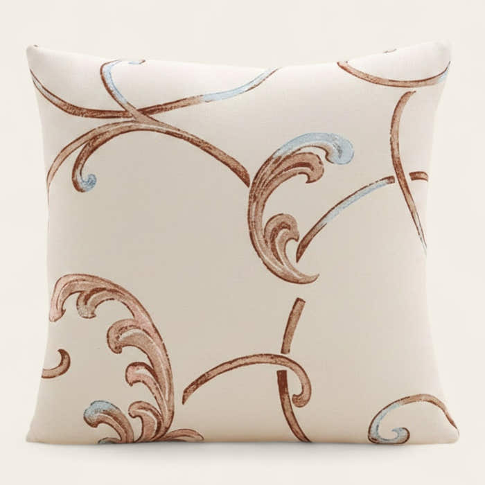 Pillow Cover – Ribbon Swirl – Ivory Cream