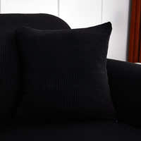Pillow Cover – Herringbone Knit – Ink Black